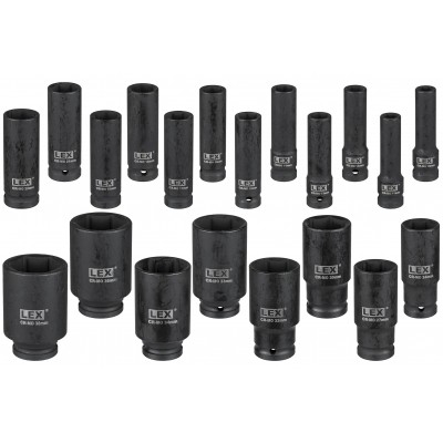 Set tubulare de impact 1/2 inch Cr-Mo, 20 piese, 10-38 mm (LXIS20E) [2]