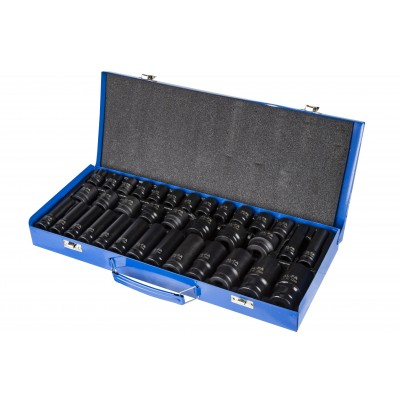 Set tubulare de impact 1/2 inch Cr-Mo scurte si lungi, 35 piese, 8-32 mm (ALIS35E) [8]