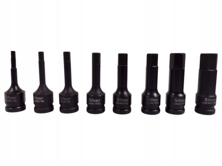 Set tubulare imbus HEX 1/2" H5 H6 H7 H8 H10 H12 H14 H17 H19, 8 bucati, pentru cheie clichet (S11037) [3]