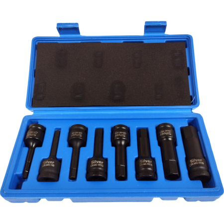 Set tubulare imbus HEX 1/2" H5 H6 H7 H8 H10 H12 H14 H17 H19, 8 bucati, pentru cheie clichet (S11037) [1]