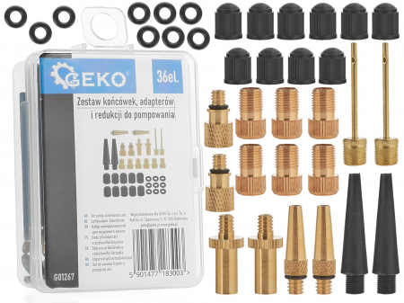 Produse noi (necategorizate) - Set varfuri adaptoare si reductoare umflare anvelope 36piese (G01267)