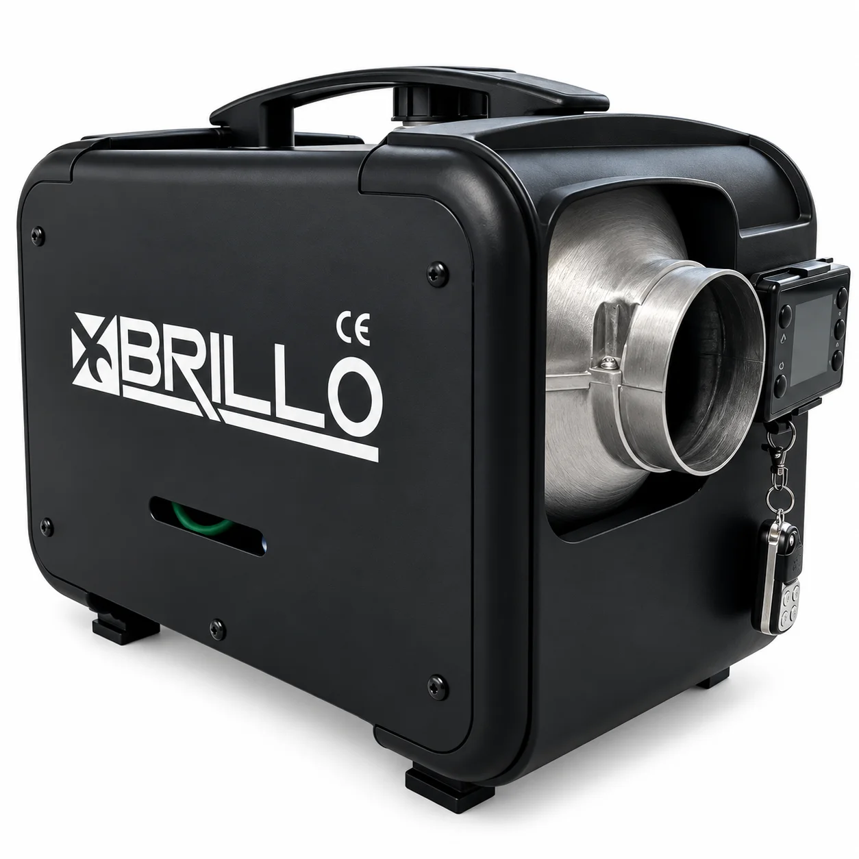 Incalzitoare arzatoare electrice / gaz / combustibil - Siroco, incalzitor stationar diesel portabil 8 kW 12V 24V 220V cu display LCD si telecomanda  (BR-8002)