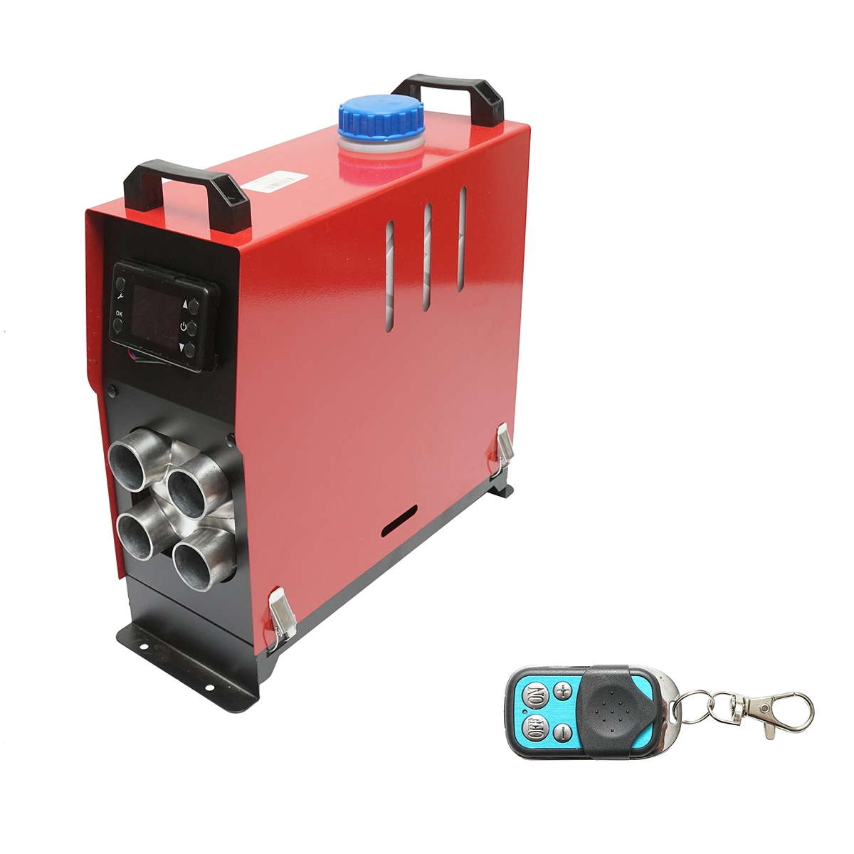 Incalzitoare arzatoare electrice / gaz / combustibil - Sirocou, incalzitor stationar portabil 12-24V, 5KW, display LCD, cu telecomanda si bujie DISLN13 (BK78252)