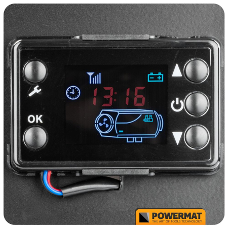 Sirocou, incalzitor stationar portabil 12V 220V display LCD motorina tun aer cald caldura 12kW cu telecomanda termostat PM1313 (PM-AG-8M4) [3]