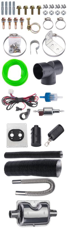 Sirocou, incalzitor stationar portabil 12V display LCD motorina tun aer cald caldura 8kW cu termostat PM1179 (PM-AG-8M1) [6]