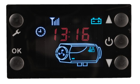 Sirocou, incalzitor stationar portabil 12V display LCD motorina tun aer cald caldura 8kW cu termostat PM1179 (PM-AG-8M1) [9]