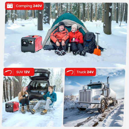 Sirocou webasto incalzitor stationar portabil 12-24 230V 12kW display LCD telecomanda (BX-DH12KW) [3]