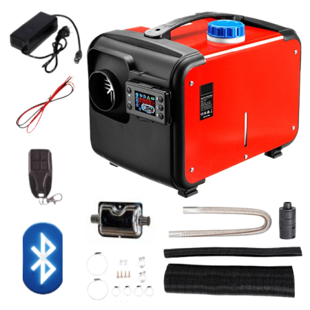 Incalzitoare arzatoare electrice / gaz / combustibil - Sirocou webasto incalzitor stationar portabil 12-24 220V 9kW display LCD telecomanda (HX-DH9KW)