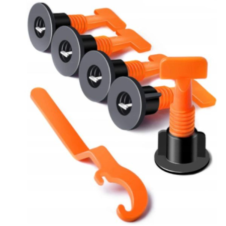 Scule de mana - Sistem kit de nivelare gresie reutilizabile pene cleme cu 204 de elemente (KD10772)