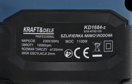 Slefuitor orbital 1200W 125mm 4.000-14.000rpm (KD1684-Z) [4]