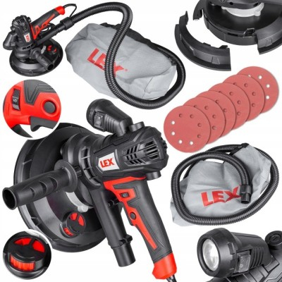 Aparate de slefuit - Slefuitor pentru ghips, glet si tencuieli 1500W, disc 180mm, LED, LEX (LXDWS15)