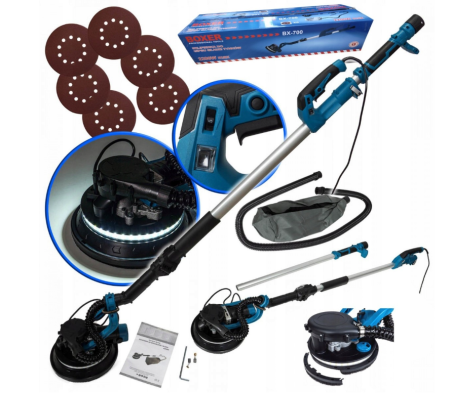 Altele - Slefuitor pentru pereti si tavane 2200W, disc 225mm, LED, aspirare praf (BX-700)