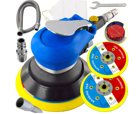 Altele - Slefuitor pneumatic 150/125 mm, 10000 rpm, 90 PSI, aspirare praf (KD1419)