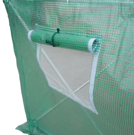 Solar gradina 200x200x200 cm folie PE 140 g mp UV 4 ferestre 1 usa structura otel galvanizat DISUZ12 (40TH442) [9]