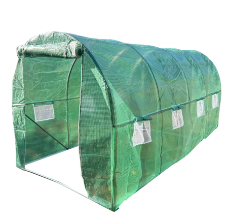 Altele - Solar gradina 400x300x200 cm cu sistem irigare folie PE 140 g mp UV 8 ferestre 2 usi DISUH91 (40TH319)