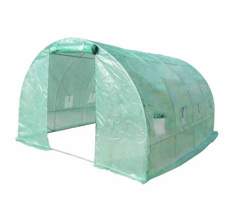 Altele - Solar gradina 400x300x200 cm folie PE 140 g mp UV 8 ferestre 1 usa structura otel galvanizat DISUZ14 (40TH444)