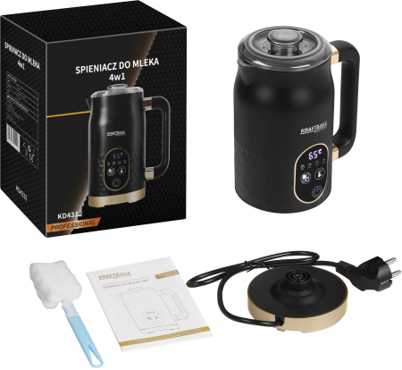 Spumator de lapte 4 in 1, 550W, afisaj LED, incalzire si spuma rece (KD4312) [2]