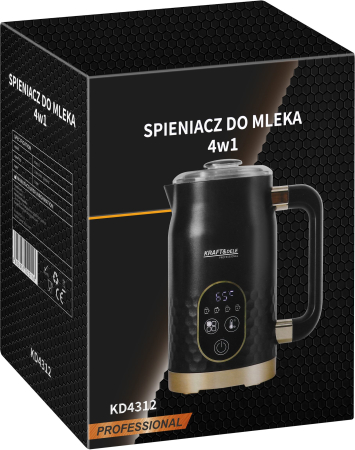 Spumator de lapte 4 in 1, 550W, afisaj LED, incalzire si spuma rece (KD4312) [12]