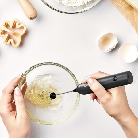 Spumator de lapte electric 3 viteze 2 varfuri cu suport USB-C (KH-2001) [5]