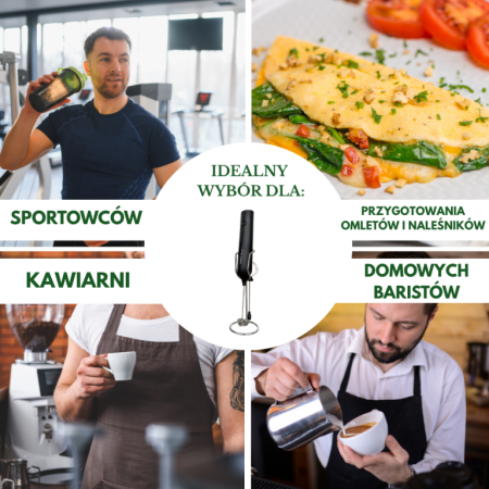 Spumator de lapte electric 3 viteze 2 varfuri cu suport USB-C (KH-2001) [8]