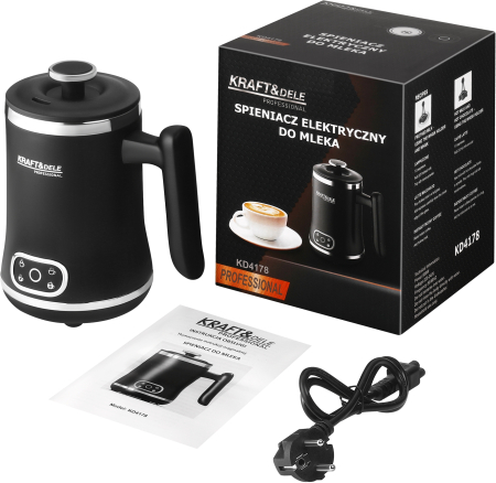 Bucatarie - Spumator electric lapte 500W cu 4 moduri spumare calda rece si incalzire 300ml (KD4178)
