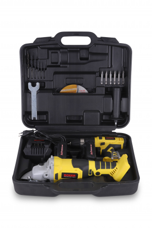 Masina aparat gaurit, insurubat, autofiletanta + flex  polizor unghiular polidisc acumulator 20.4V cu 2 baterii 3ah (SR-015) [5]