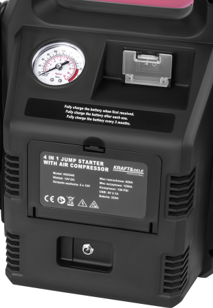 Starter auto 4 in 1 cu compresor si lanterna LED, 1200A, acumulator 22Ah, 12V (KD5346) [6]
