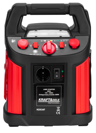 Starter auto multifunctional 1500A compresor aer, baterie portabila externa USB lanterna LED 12V (KD5347) [1]