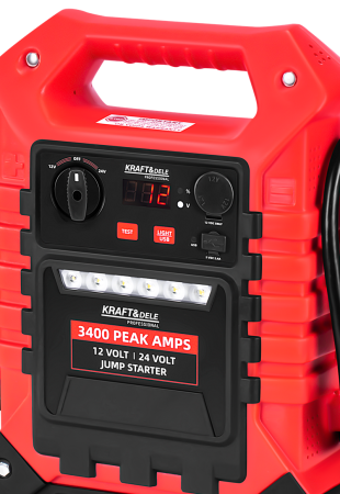 Starter auto multifunctional 3400 1400A12 24V baterie portabila externa USB lanterna LED (KD5345) [5]
