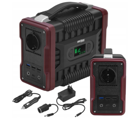 UPS Sursa curent - Statie de alimentare portabila 222Wh 11.1V 200W cu prize AC USB si incarcare solara (KD5530)