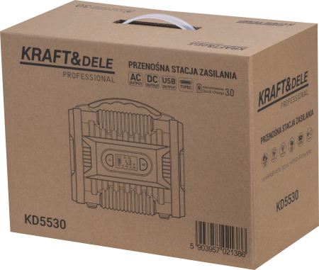 Statie de alimentare portabila 222Wh 11.1V 200W cu prize AC USB si incarcare solara (KD5530) [13]