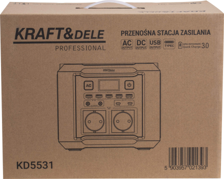 Statie de alimentare portabila 296Wh 14.8V 500W cu prize AC USB si incarcare solara (KD5531) [12]
