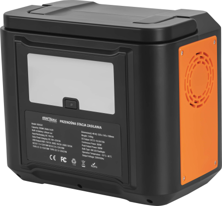 Statie de alimentare portabila 296Wh 14.8V 500W cu prize AC USB si incarcare solara (KD5531) [4]