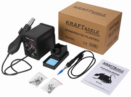 Produse noi (necategorizate) - Statie de lipit sudura plastic aer cald rece 2 in 1 letcon 148 × 99 × 134 mm afisaj  LCD (KD3463)