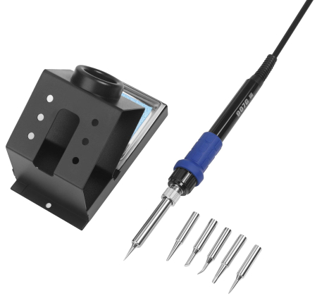 Statie de lipit sudura plastic aer cald rece 2 in 1 letcon + accesorii 148 × 99 × 134 mm afisaj LCD (KD3464) [5]