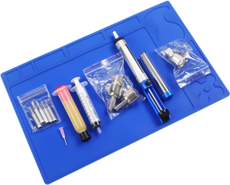 Statie de lipit sudura plastic aer cald rece 2 in 1 letcon + accesorii 148 × 99 × 134 mm afisaj LCD (KD3464) [14]