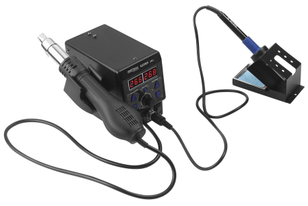 Statie de lipit sudura plastic aer cald rece 2 in 1 letcon + accesorii 148 × 99 × 134 mm afisaj LCD (KD3464) [7]