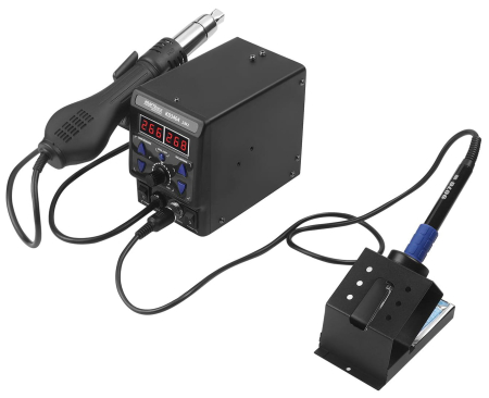 Statie de lipit sudura plastic aer cald rece 2 in 1 letcon + accesorii 148 × 99 × 134 mm afisaj LCD (KD3464) [3]