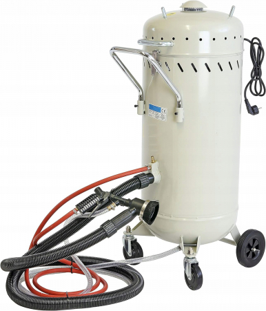 Aparat sablat curatat - Statie mobila de sablare profesionala cu nisip 106L cu aspirator incorporat aparat masina sablat (08-1105)