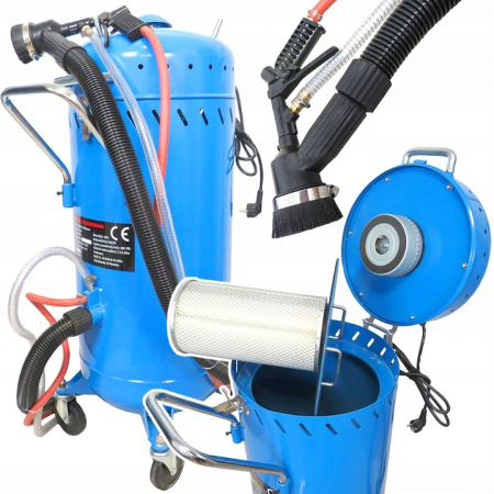 Aparat sablat curatat - Statie mobila de sablare profesionala cu nisip 106L cu aspirator incorporat aparat masina sablat (BP-4258)