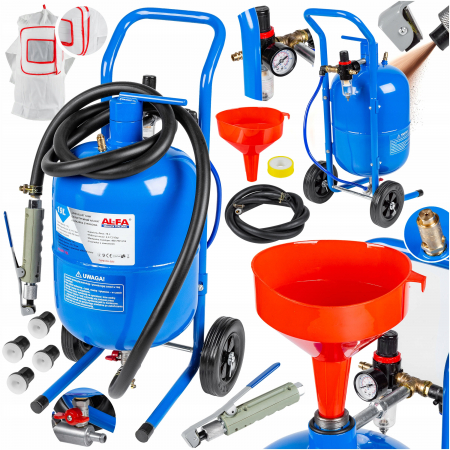 Aparat sablat curatat - Statie mobila de sablare profesionala cu nisip mobila 19L aparat masina sablat (1021)