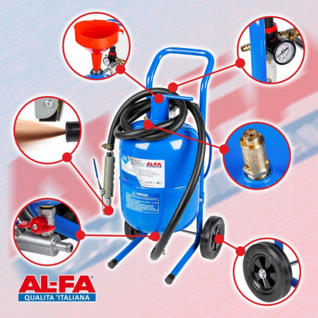 Statie mobila de sablare profesionala cu nisip mobila 19L aparat masina sablat (1021) [7]