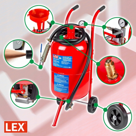 Statie mobila de sablare profesionala cu nisip mobila 38L aparat masina sablat (1022) [6]