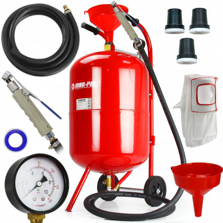 Aparat sablat curatat - Statie mobila de sablare profesionala cu nisip mobila 38L aparat masina sablat (M80591)