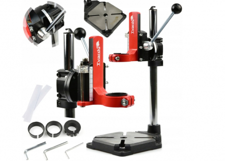 Stativ suport stand masina aparat gaurit 400mm cu unghi reglabil nivel adancime adaptoare fara menghina (T03298) [0]