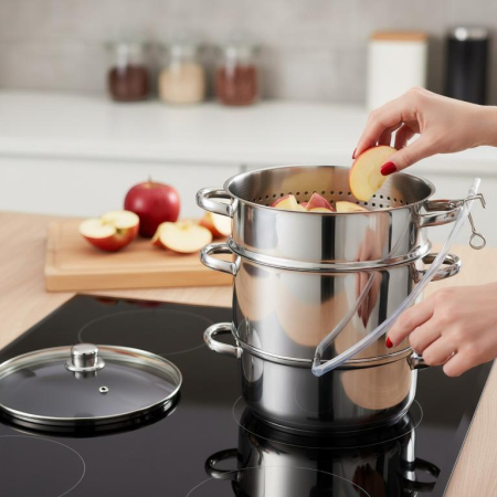 Storcator fructe tip abur 8L din inox cu capac sticla si furtun pentru suc (KB-9032) [10]