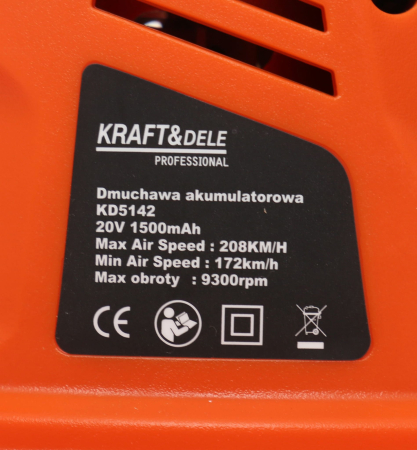 Suflanta de frunze cu acumulator 20V 1500mAh (KD5142) [5]