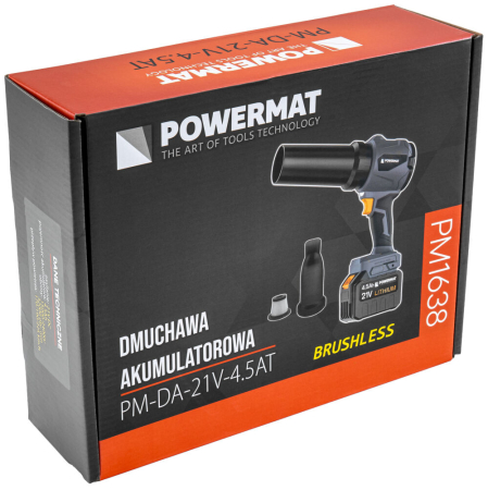 Suflanta fara fir 21V 4.5Ah, 2 in 1, 225 km/h, 3 viteze, aspirator cu filtru HEPA si LED PM1638 (PM-DA-21V-4.5AT) [26]
