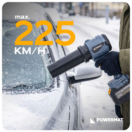 Suflanta fara fir 21V 4.5Ah, 2 in 1, 225 km/h, 3 viteze, aspirator cu filtru HEPA si LED PM1638 (PM-DA-21V-4.5AT) [20]