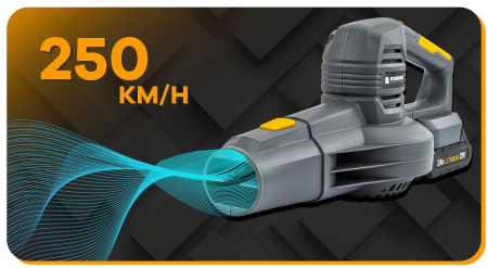 Suflanta frunze cu 2 acumulatori 21V, 2Ah, viteza 250 km/h, 13000 rpm, PM0742 (PM-ADDL-20C) [17]